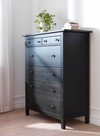 IKEA Hemnes Ladekast Hoog - Zwart, Ophalen, Gebruikt, 5 laden of meer, 100 tot 150 cm