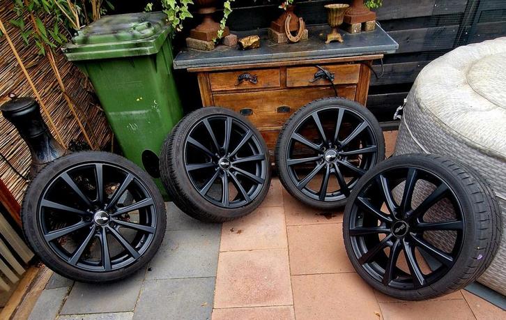 Set Brock Alloy Wheels 19 inch velgen mat zwart, Auto diversen, Auto-accessoires, Ophalen