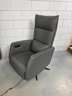 Sta-op fauteuil relaxstoel echte leer grijs, Huis en Inrichting, Fauteuils, Ophalen, Zo goed als nieuw, Leer, 50 tot 75 cm