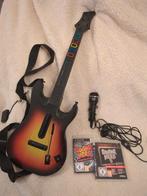 Guitar Hero PS3 Compleet Pakket met gitaar, microfoon , spel, Muziek, Gebruikt, Eén computer, Ophalen of Verzenden