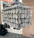 Prachtige hanglamp van leer en suède met staal, Ophalen, Minder dan 50 cm