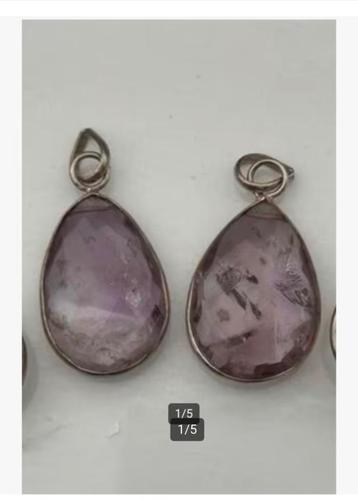 Nog 1 x edelsteen hanger in zilver Ametrien beschikbaar voor biedingen