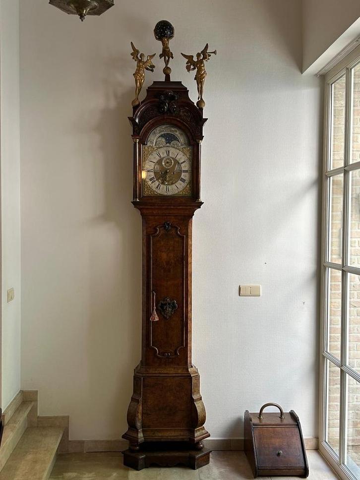 Antiek Amsterdams Staand Horloge, Willem Koster, 18e eeuw, Antiek en Kunst, Antiek | Klokken, Ophalen