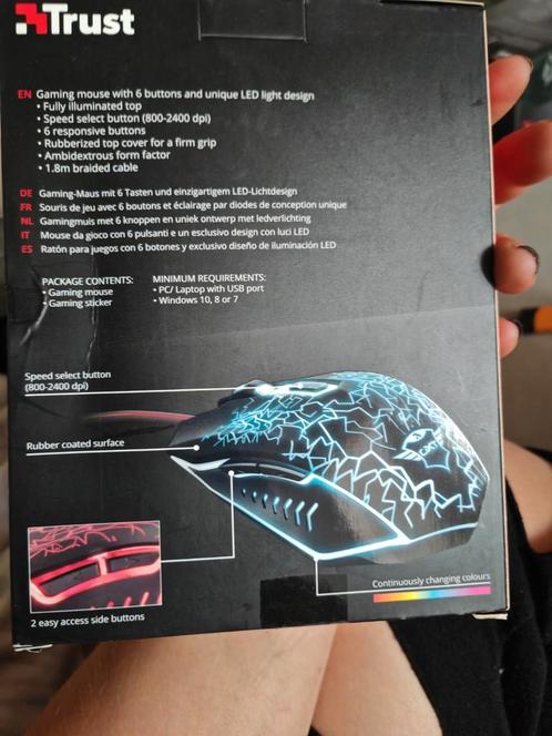 Trust GXT 105 Izza Gaming Muis, Computers en Software, Muizen, Nieuw, Linkshandig, Rechtshandig, Gaming muis, Ophalen of Verzenden