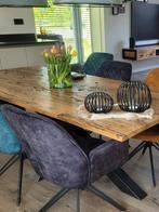 Unieke industriele eettafel van wagonplanken, Ophalen, 100 tot 150 cm, 200 cm of meer, Zo goed als nieuw