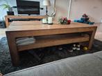 Massieve houten salontafel, Huis en Inrichting, 100 tot 150 cm, Minder dan 50 cm, Industrieel, Rechthoekig