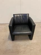 Leolux zwart leren stoel, Huis en Inrichting, Stoelen, Ophalen, Gebruikt, Zwart, Hout