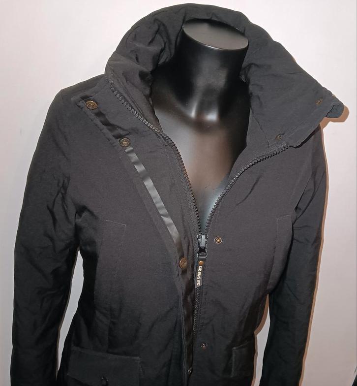 Stoere Zwarte Cars Jeans Winterjas, Kleding | Dames, Jassen | Zomer, Gedragen, Maat 34 (XS) of kleiner, Zwart, Ophalen