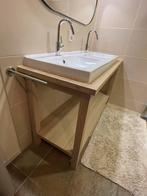 Compleet badkamermeubel wastafel inclusief mengkranen, Huis en Inrichting, Badkamer | Badkamermeubels, Zo goed als nieuw, Minder dan 100 cm