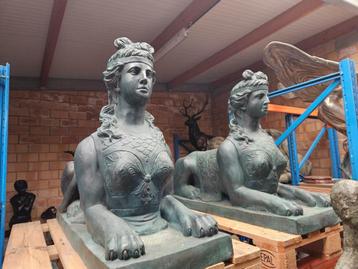 BRONZEN UITZONDERLIJKE SFINXEN IN OPDRACHT VAN KLANT TE KOOP beschikbaar voor biedingen
