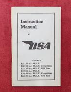 BSA B31 B32 B33 B34, Competition Gold Star. Instructieboekje, Motoren, Ophalen of Verzenden, Overige merken
