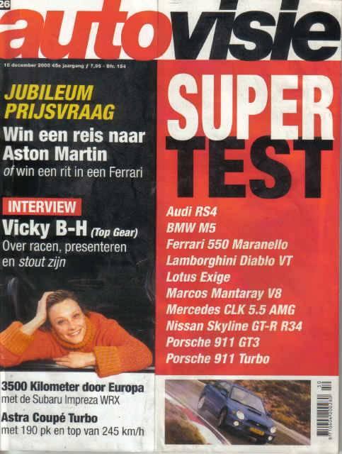Autovisie 26 2000 : Subaru Impreza WRX - Nissan Skyline GTR, Boeken, Auto's | Folders en Tijdschriften, Gelezen, Algemeen, Ophalen of Verzenden