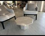 Vintage Travertine salontafel, Ophalen of Verzenden