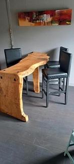 Tafel massief kastanje hout zware kwaliteit / haardhout, Ophalen, 50 tot 100 cm, Zo goed als nieuw, Overige vormen