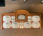 Prachtig pottenrek steen wit oranje hout, art deco, Ophalen of Verzenden