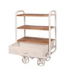 Industriële Bakkerskar Keukentrolley Koffiewagen Kar Wit, Antiek en Kunst, Curiosa en Brocante, Ophalen of Verzenden