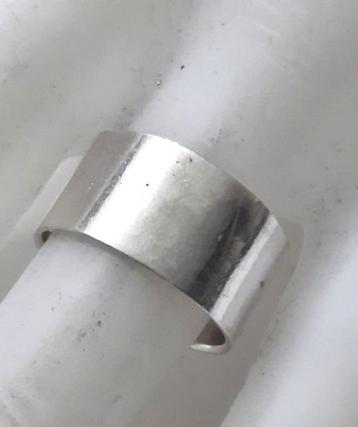 Brede glad zilveren unisex bandring 925  beschikbaar voor biedingen