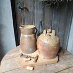 Franse oude brocante aardewerk kruik kan greskan *Etage3*, Gebruikt, ., Ophalen of Verzenden, .