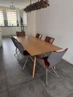 Eettafel + Hoogwaardige Dutch Design Stoelen, Huis en Inrichting, Tafels | Eettafels, Ophalen, 200 cm of meer, Zo goed als nieuw