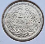 25 cent 1918, Postzegels en Munten, Munten | Nederland, Zilver, 25 cent, Ophalen of Verzenden, Koningin Wilhelmina