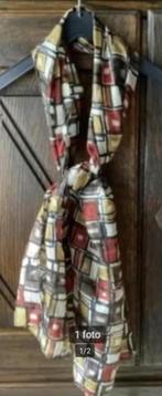 Geblokte geruite sjaal, shawl, das, stola, sjerp; 152 x 34, Ophalen of Verzenden, Zo goed als nieuw, Maat 38/40 (M), Sjaal