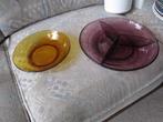 2 Glazen serveerschalen, Ophalen, Zo goed als nieuw, Rond, Glas