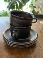 Theekoppen plus schotels Arabia Ruska Finland Vintage, Ophalen, Keramiek, Zo goed als nieuw, Overige stijlen