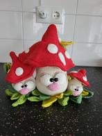3 Paddenstoelen aan 1 en Pompoen, Ophalen of Verzenden, Nieuw, Haken, Overige typen