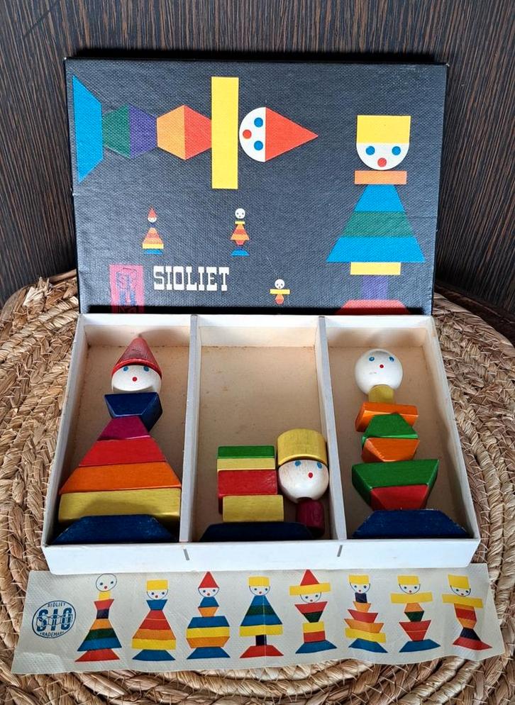 Vintage SIO Sioliet nr.1002, Kinderen en Baby's, Speelgoed | Houten speelgoed, Zo goed als nieuw, Ophalen of Verzenden
