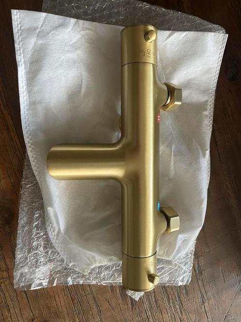 Saniclear thermostatische opbouwkraan NIEUW. Goud Brass, Doe-het-zelf en Verbouw, Sanitair, Nieuw, Ophalen