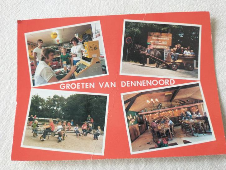Groeten van Dennenoord - 4 afbeeldingen, Verzamelen, Ansichtkaarten | Nederland, Gelopen, Waddeneilanden, 1960 tot 1980, Ophalen of Verzenden