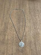RVS Ketting 60 cm met Maagd Hanger – Zilverkleurig, Ophalen of Verzenden, Zo goed als nieuw, Zilver, Overige materialen