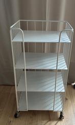 Stellingkast op wielen wit trolley opbergkast roltafel Rol, Ophalen, Gebruikt
