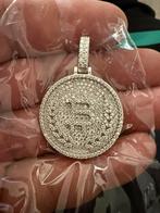 Bitcoin Pendant Zilver X VVS moissanite, Ophalen of Verzenden
