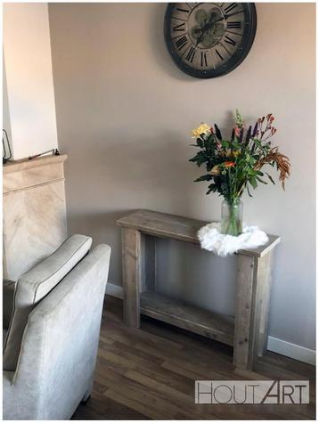 Sidetable steigerhout met onderblad! beschikbaar voor biedingen