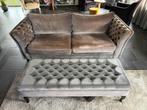 Grote 3 zitsbank met hocker, Ophalen, Gebruikt, Klassiek, Driepersoons