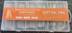 Extra long full cover tips / soft gel tips 240pcs/box, Overige kleuren, Nieuw, Ophalen of Verzenden, Handen en Nagels