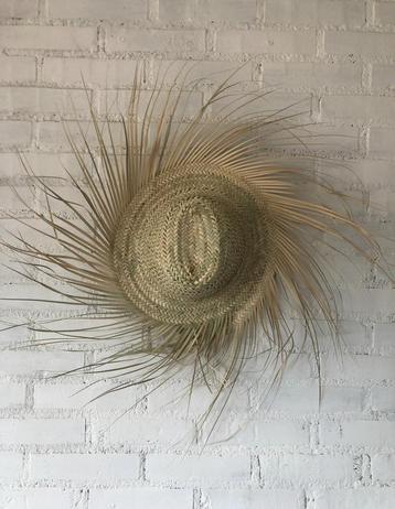 Prachtige berber Scandinavische palmblad bohemian Ibiza hoed beschikbaar voor biedingen