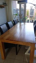 Houten tafel 220cmx100cm, Huis en Inrichting, Tafels | Eettafels, Ophalen, 200 cm of meer, Zo goed als nieuw, Vijf personen of meer