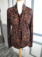 Cognac /zwart blousje PERLA NERA maat M, Kleding | Dames, Blouses en Tunieken, Overige kleuren, Ophalen of Verzenden, Zo goed als nieuw