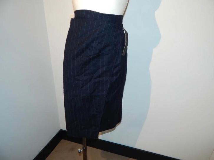 Pauw Amsterdam donker blauwe wikkel rok leren riem 2/M, Kleding | Dames, Rokken, Zo goed als nieuw, Maat 38/40 (M), Blauw, Onder de knie