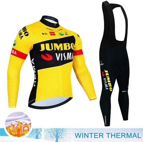Team Jumbo Visma XL warm lang fleece Fietsset broek + trui, Sport en Fitness, Wielrennen, Nieuw, Kleding, Ophalen of Verzenden