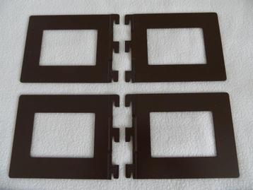2 sets plankdragers - boekensteunen - bruin metaal beschikbaar voor biedingen
