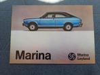 folder Leyland Marina ( Morris ), Morris - Marina - British Leyland, Ophalen of Verzenden, Zo goed als nieuw, Overige merken