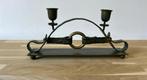 Vintage decoratieve metalen kandelaar smeedwerk, Ophalen of Verzenden, Zo goed als nieuw, Metaal, 25 tot 50 cm