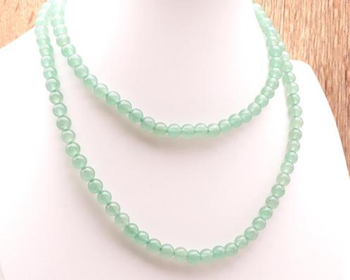 Ketting Groene Aventurijn 45 cm met 6 mm kralen, Sieraden, Tassen en Uiterlijk, Kettingen, Nieuw, Steen of Mineraal, Groen, Met edelsteen