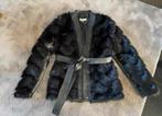 Zwarte bont jas van Josh V maat M36/38 bontjas Als Nieuw, Maat 38/40 (M), Zwart, Ophalen of Verzenden, Zo goed als nieuw