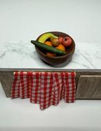 Miniatuur fruitschaal handgemaakt, Ophalen of Verzenden, Nieuw, Knutselwerk