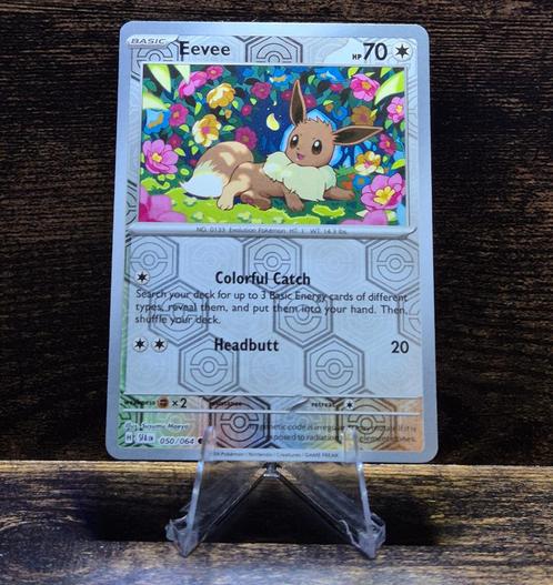 Eevee Reverse 050/064 Shrouded Fable, Hobby en Vrije tijd, Verzamelkaartspellen | Pokémon, Nieuw, Losse kaart, Foil, Verzenden