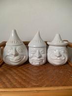 Vintage potten gezichten suiker, thee, koffie potten gezicht, Ophalen of Verzenden, Gebruikt, Overige stijlen, Overige typen